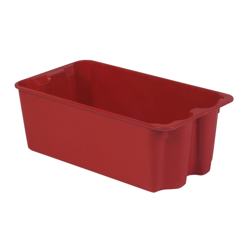 Contenants Stack-N-Nest de Plexton, 16,9" la x 30,6" p x 11,1" h, Rouge R.M.G. Prévention