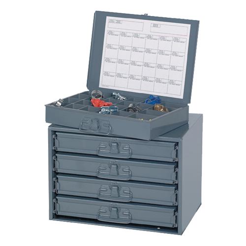 Sliding Cabinets, Steel, 4 Slots, 20" W x 15-3/4" D x 15" H, Grey R.M.G. Prévention