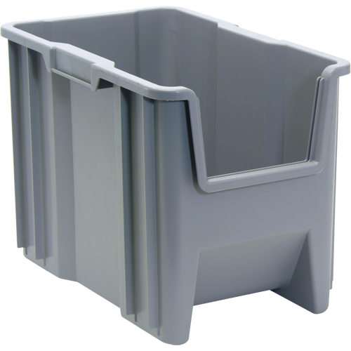 Giant Stacking Containers, 10.875" W x 17.5" D x 12.5" H, Grey R.M.G. Prévention
