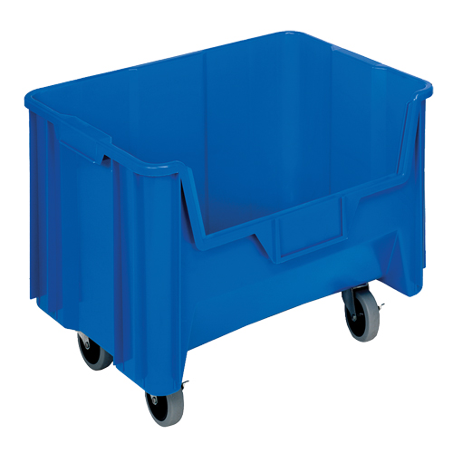 Bac g&eacute;ant mobile empilable, 12-7/16" ha x 19-7/8" la x 15-1/4" p, Capacit&eacute; de 250 lb, Bleu R.M.G. Prévention