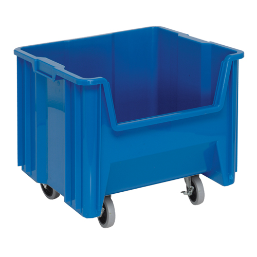 Mobile Giant Stack Container, 12-1/2" H x 16-1/2" W x 17-1/2" D, 250 lbs. Capacity, Blue R.M.G. Prévention