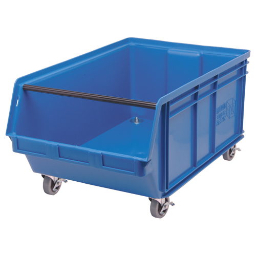Mobile MAGNUM Bin, 14-7/8" H x 18-3/8" W x 29" D, 150 lbs. Capacity, Blue R.M.G. Prévention