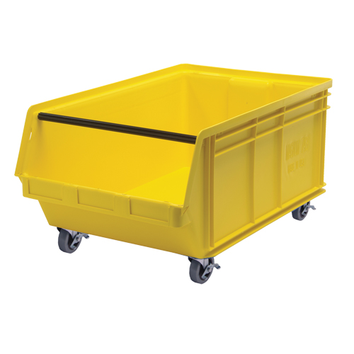 Mobile MAGNUM Bin, 14-7/8" H x 18-3/8" W x 29" D, 150 lbs. Capacity, Yellow R.M.G. Prévention