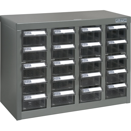 Casiers pour pi&egrave;ces KPC-600, Acier, 20 tiroirs, 18-1/3" x 8-2/3" x 13-3/4", Gris R.M.G. Prévention