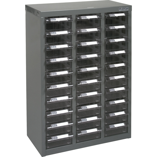 KPC-700 Parts Cabinet, Galvanized Steel, 30 Drawers, 17-1/2" x 8-7/10" x 25-3/10", Grey R.M.G. Prévention