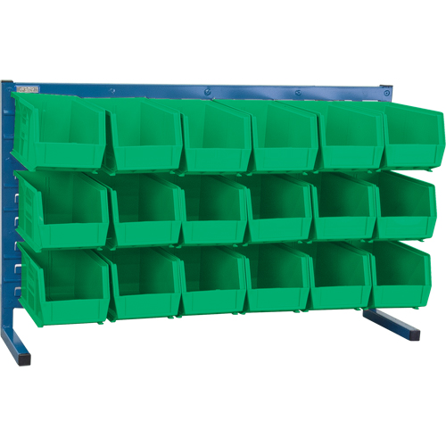 Louvered Rack with Bins, 18 Bins, 36" W x 8-1/4" D x 22" H R.M.G. Prévention