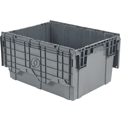 Flipak&reg; Polyethylene Plastic (PE) Distribution Containers, 39" x 14" x 13", Grey R.M.G. Prévention