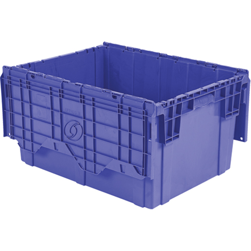 Flipak Polyethylene Plastic (PE) Distribution Containers, 27.9" x 20.9" x 15.2", Blue R.M.G. Prévention