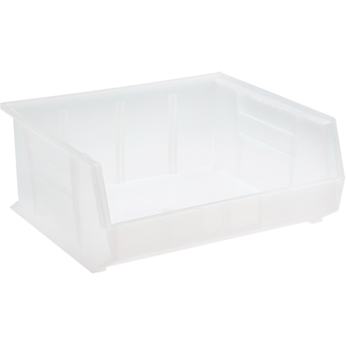Bac transparent ultra empilable & suspendable, 16-1/2" la, 7" h x 14-3/4" p, Transparent R.M.G. Prévention