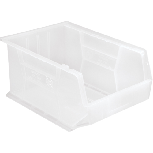 Bac transparent ultra empilable & suspendable, 11" la, 8" h x 16" p, Transparent R.M.G. Prévention