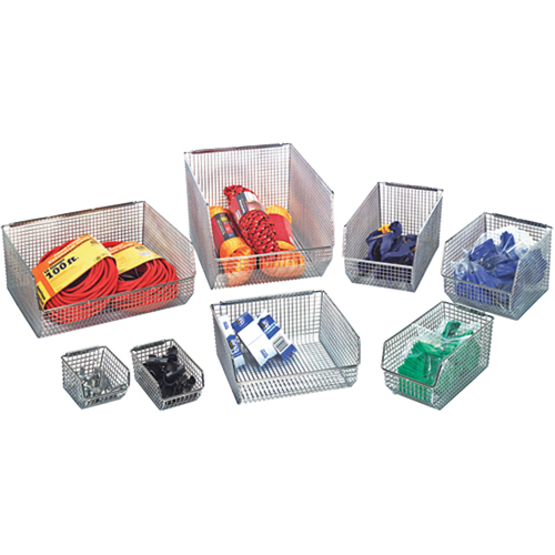 Bacs en fil m&eacute;tallique empilables et suspendables R.M.G. Prévention