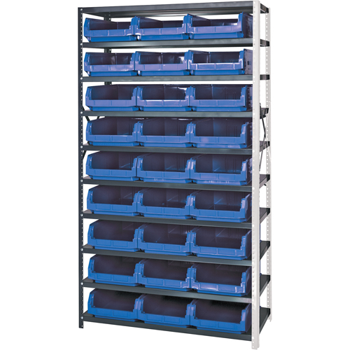 Shelving Unit with Stacking Bins, Steel, Magnum Bin, 650 lbs. Capacity, 42" W x 76" H R.M.G. Prévention