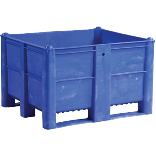 Pallet Container, 40"/47.25" D x 48"/39.4" W x 29"/29.1" H, 1543 lbs./2650 lbs. Capacity, Blue R.M.G. Prévention