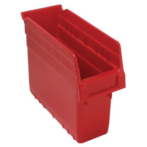 Bacs pour &eacute;tag&egrave;re Store-Max, 4-3/8" la x 8" H x 11-5/8" p, Rouge, Capacit&eacute; 44 lb R.M.G. Prévention