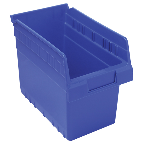 Store-Max Shelf Bins, 6-5/8" W x 8" H x 11-5/8" D, Blue, 44 lbs. Capacity R.M.G. Prévention