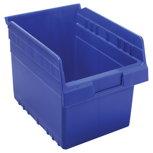 Bacs pour &eacute;tag&egrave;re Store-Max, 8-3/8" la x 8" H x 11-5/8" p, Bleu, Capacit&eacute; 44 lb R.M.G. Prévention