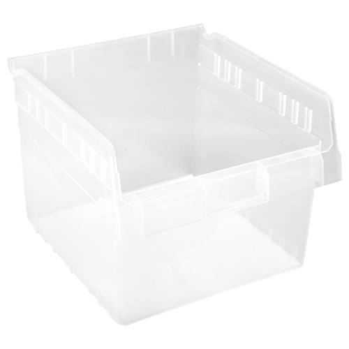 Store-Max Shelf Bins, 11-1/8" W x 8" H x 11-5/8" D, Clear, 44 lbs. Capacity R.M.G. Prévention