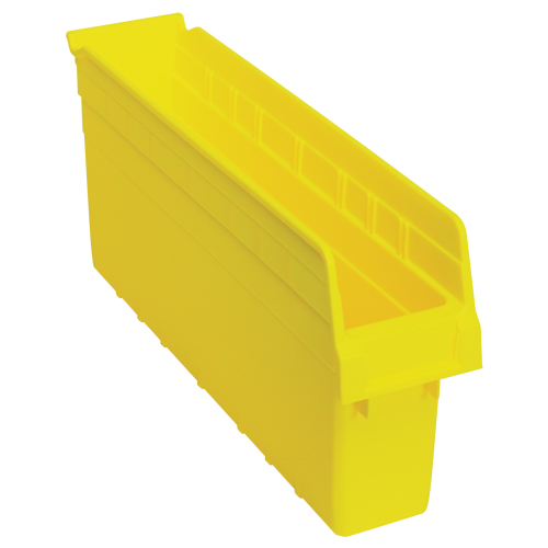 Store-Max Shelf Bins, 4-3/8" W x 8" H x 17-7/8" D, Yellow, 56 lbs. Capacity R.M.G. Prévention