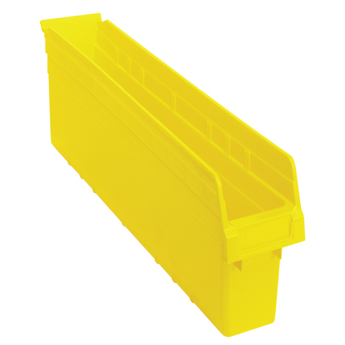 Store-Max Shelf Bins, 4-3/8" W x 8" H x 23-5/8" D, Yellow, 68 lbs. Capacity R.M.G. Prévention