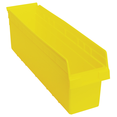 Store-Max Shelf Bins, 6-5/8" W x 8" H x 23-5/8" D, Yellow, 68 lbs. Capacity R.M.G. Prévention