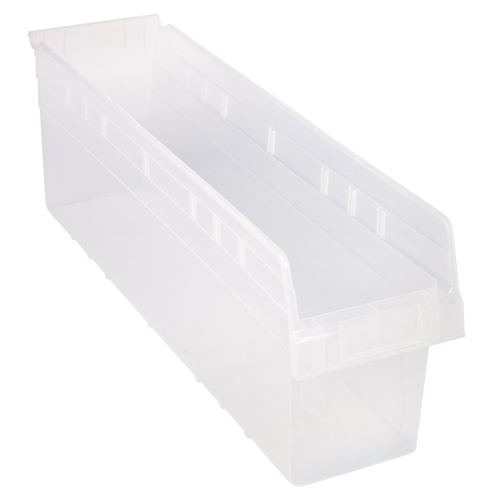 Bacs pour &eacute;tag&egrave;re Store-Max, 6-5/8" la x 8" H x 23-5/8" p, Transparent, Capacit&eacute; 68 lb R.M.G. Prévention