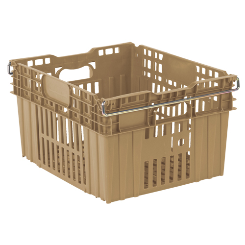 Contenant en plastique empilable Stack-N-Nest pour l'agriculture, 20" x 24" x 13,4", Beige R.M.G. Prévention