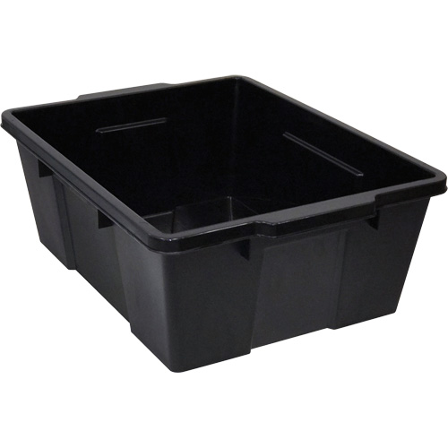 Plastic Latch Container, 15.875" W x 21" D x 7.75" H, Black R.M.G. Prévention