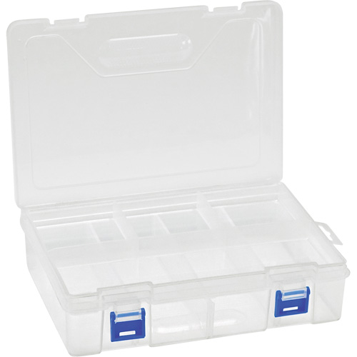 Plastic Compartment Box, 6.25" W x 9.25" D x 2.2" H, 8 Compartments R.M.G. Prévention