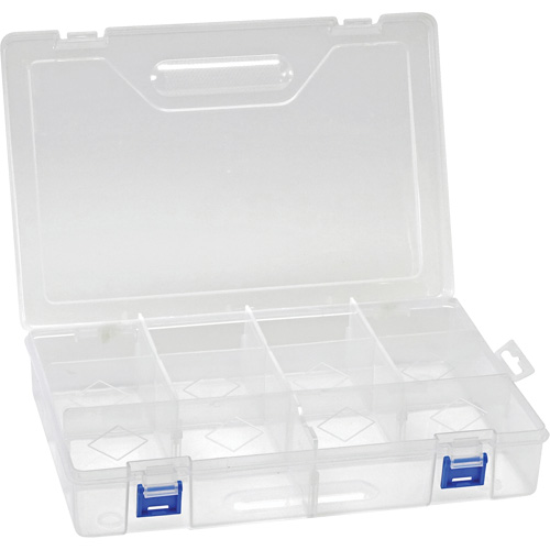 Plastic Compartment Box, 7.75" W x 11.75" D x 2.2" H, 10 Compartments R.M.G. Prévention