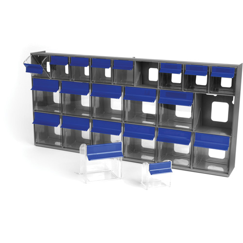Compartiments pour bacs inclinables, 23-5/8" la x 3-5/8" p x 11-1/6" h, 21 tiroirs R.M.G. Prévention