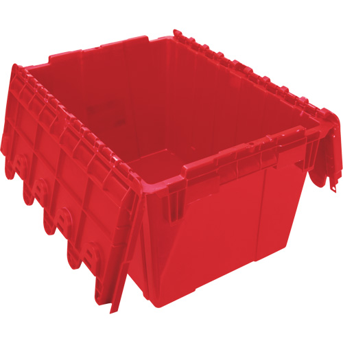 Flip Top Plastic Distribution Container, 21.65" x 15.5" x 12.5", Red R.M.G. Prévention