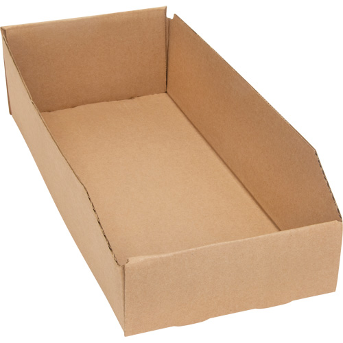 Boîtes profondes en carton ondul&eacute;, 7-3/4" la x 17-1/4" p x 4-1/2" h, Beige R.M.G. Prévention