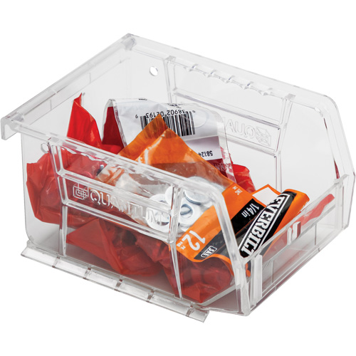 Crystal Clear Ultra Bins, 4-1/8" W x 3" H x 5-3/8" D, Clear R.M.G. Prévention