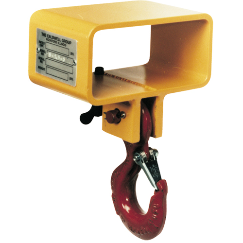 Crochets pour chariot &eacute;l&eacute;vateur, Ouverture des fourches 5-1/2" x 2-1/2" R.M.G. Prévention