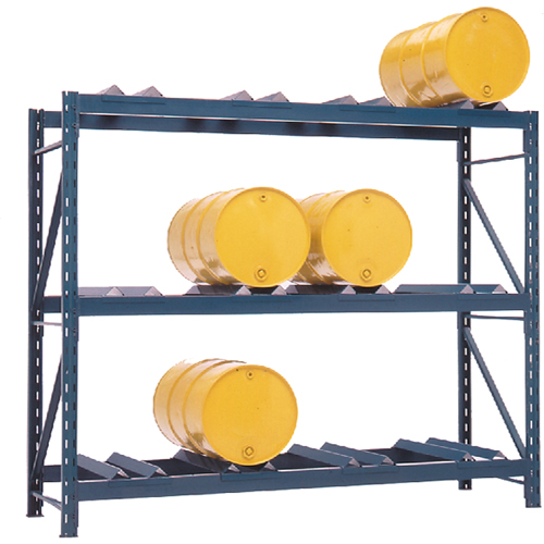 Rayonnages pour barils, 12 barils, 112" la x 36" p x 96" h R.M.G. Prévention