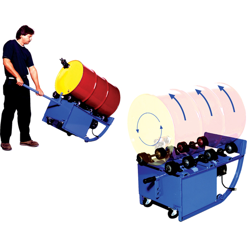 Portable Rotators, 55 US gal. (45 Imperial Gal.) Capacity, Fixed Speed, 0.5 HP R.M.G. Prévention