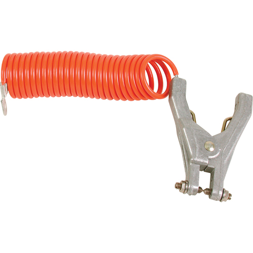 Coiled Grounding Clamps, 120" Long R.M.G. Prévention