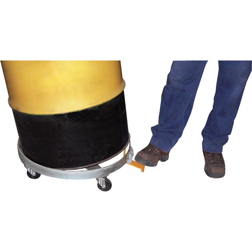 Tilting Drum Dollies, Steel, 900 lbs. Capacity, 23-1/2" Diameter, Hard Rubber Casters R.M.G. Prévention