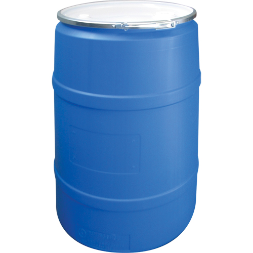 Polyethylene Drums, 55 US gal (45 imp. gal.), Open Top, Blue R.M.G. Prévention