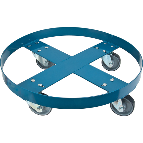 Drum Dolly, Steel, 1000 lbs. Capacity, 24" Diameter, Polyurethane Casters R.M.G. Prévention