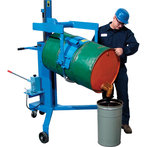 Basculeur - palettiseurs pour barils, 55 gal. US (45 gal. imp.) R.M.G. Prévention