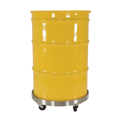 Drum Dollies, Stainless Steel, 800 lbs. Capacity, 23-1/4" Diameter, Rubber Casters R.M.G. Prévention