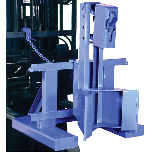 Manipulateur de barils MORSPEED 1500 pour chariot &eacute;l&eacute;vateur, Pour 55 gal. US (45 gal. imp.) R.M.G. Prévention