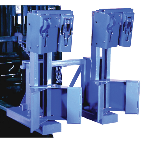 Manipulateur de barils MORSPEED 1500 pour chariot &eacute;l&eacute;vateur, Pour 30 - 85 gal. US (25 - 70 gal. imp.) R.M.G. Prévention