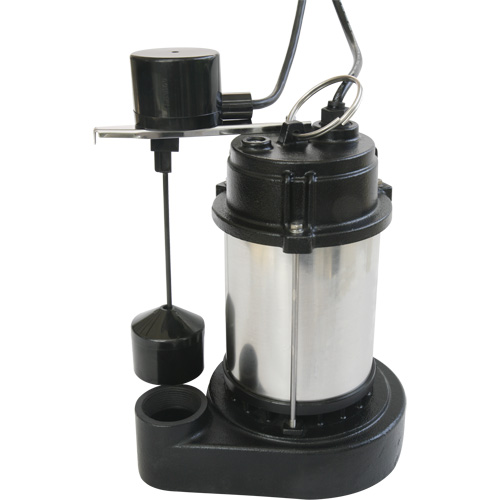 Pompe &agrave; boîtier en acier inoxydable et base en fonte, 1/3 CV, D&eacute;bit 3630 gal./h R.M.G. Prévention