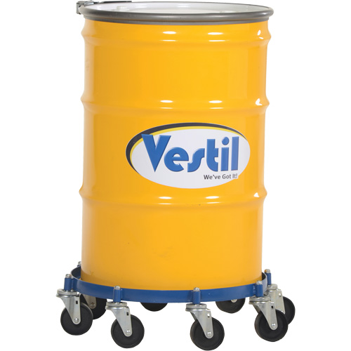 Octagon Drum Dolly, Steel, 2000 lbs. Capacity, 27-1/16" Diameter, Cast Iron Casters R.M.G. Prévention