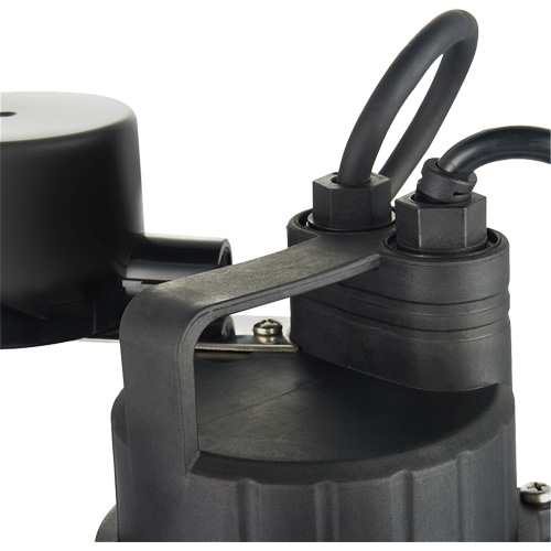 Thermoplastic Submersible Sump Pump, 2560 GPH, 115 V, 4.6 A, 1/3 HP R.M.G. Prévention