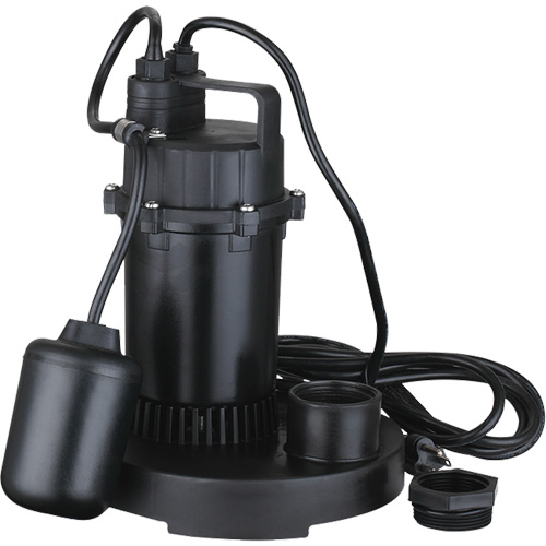 Pompe de puisard submersible thermoplastique, 2560 gal./h, 115 V, 4,6 A, 1/3 CV R.M.G. Prévention