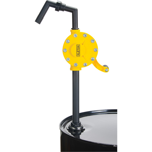 Pompe rotative pour baril, Polypropyl&egrave;ne, Pour capacit&eacute; 15 - 55 gal. US, 8 oz/course R.M.G. Prévention