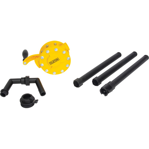 Pompe rotative pour baril, Polypropyl&egrave;ne, Pour capacit&eacute; 15 - 55 gal. US, 8 oz/course R.M.G. Prévention
